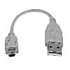 6IN MINI USB 2.0 CABLE - A TO CABL MINI B